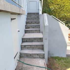 newly paved steps
